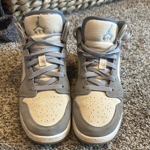 Kids Gray and Cream Sneakers